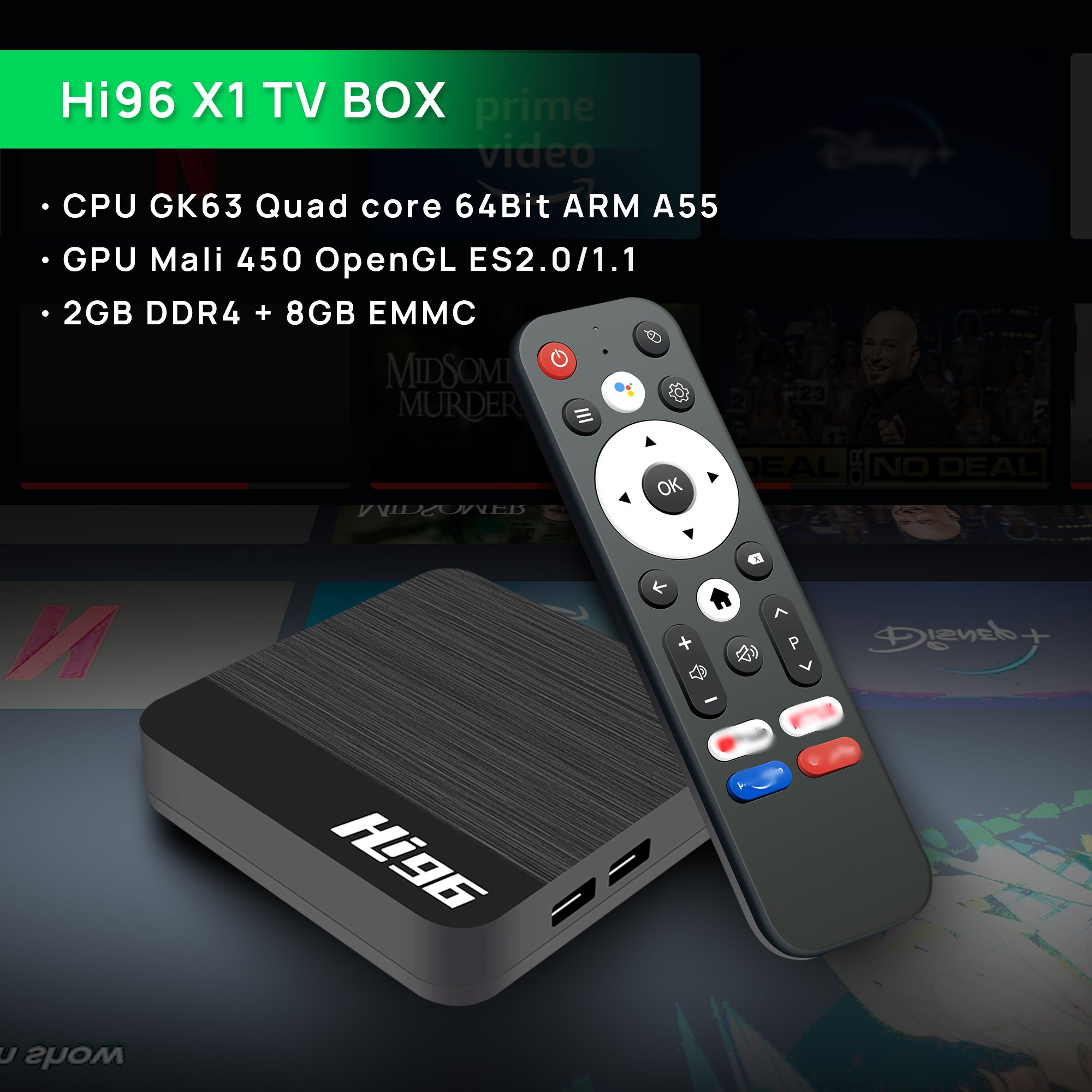 Full HD 4K Subscription Box Hi96 X1 24 hours Test m3u Smart TV Stable Work WiFi 4K IPTV Set top Box