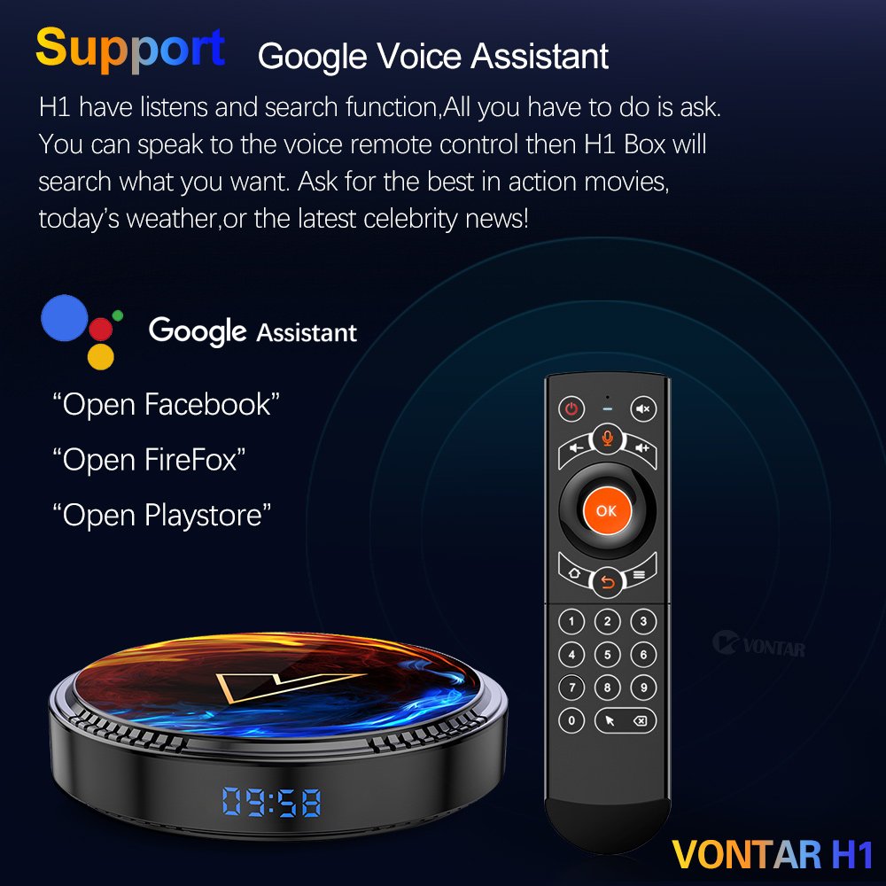 VONTAR H1 Android12 TVBox Allwinner H618 Quad Core Cortex A53 Support 8K 4K HDR10+ BT5.0+ Wifi6 Google Voice set top box