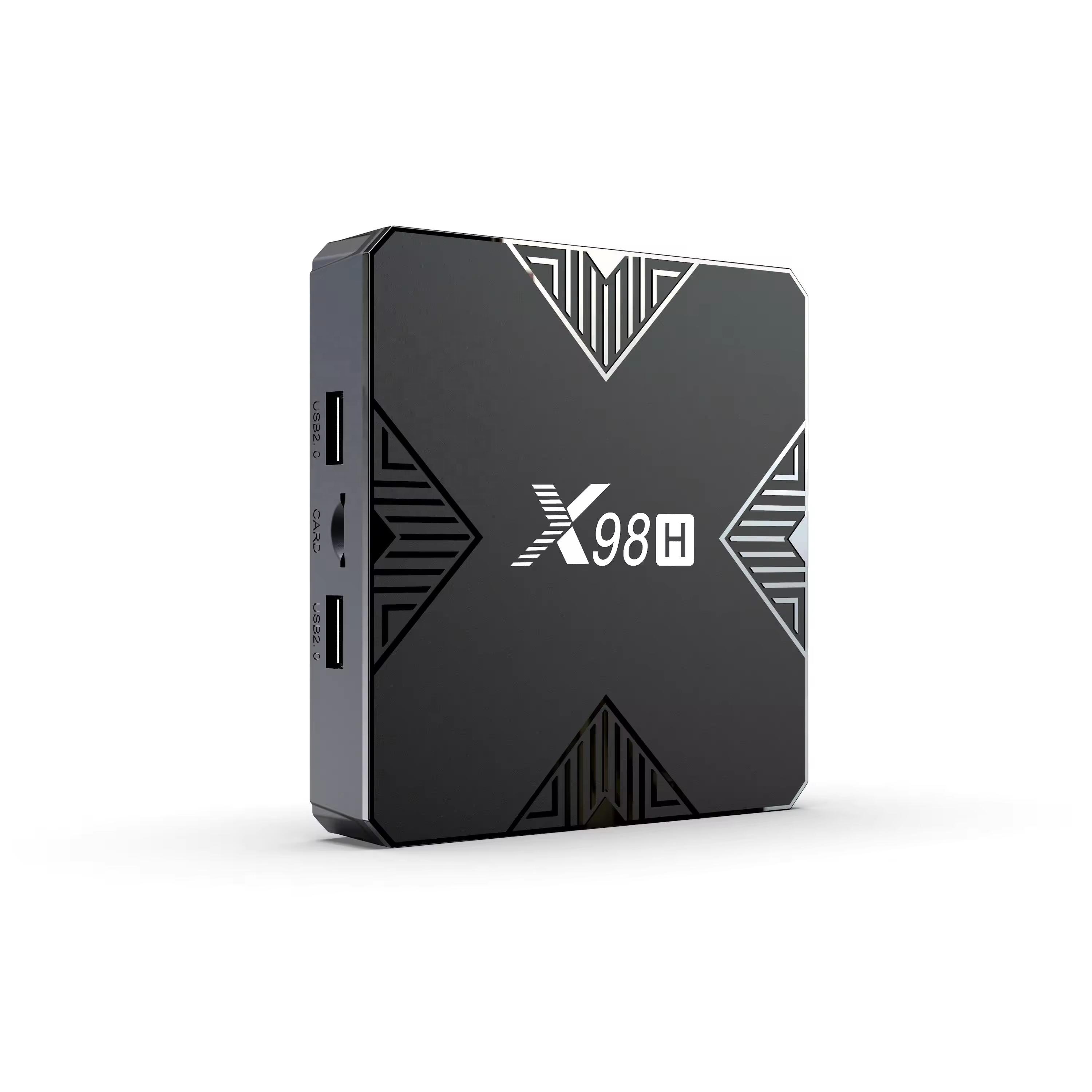 Original factory X98H 4gb 32gb Android 12 Tv Box Allwinner H618 2.4G/5Ghz Wifi cable Smart Set top Box X98H
