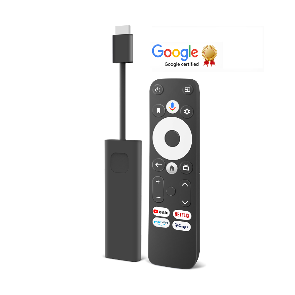 JUNUO tv stick internet set top box androidtv 11 google certified s905y4 tv box android certificado tv stick 4k