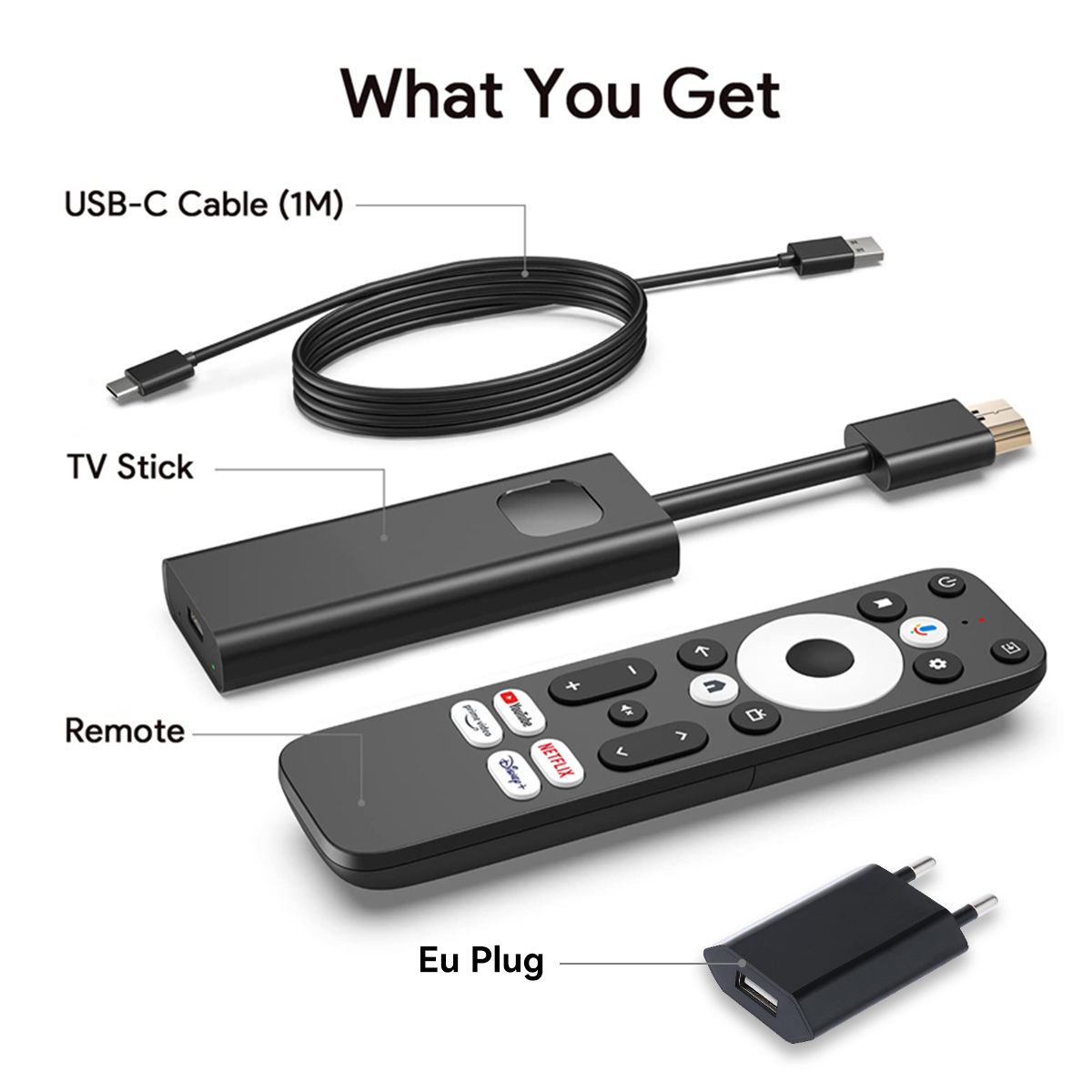JUNUO tv stick internet set top box androidtv 11 google certified s905y4 tv box android certificado tv stick 4k