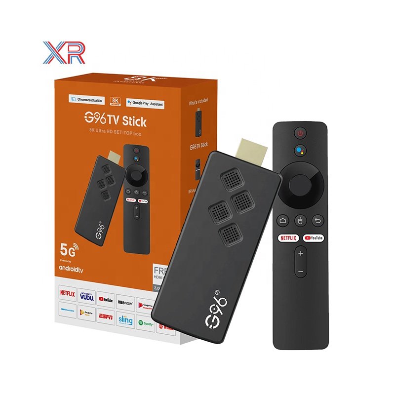 G96 mi android tv stick quad core mi android TV box stick black 4k streaming device set top box Smart Android TV Stick