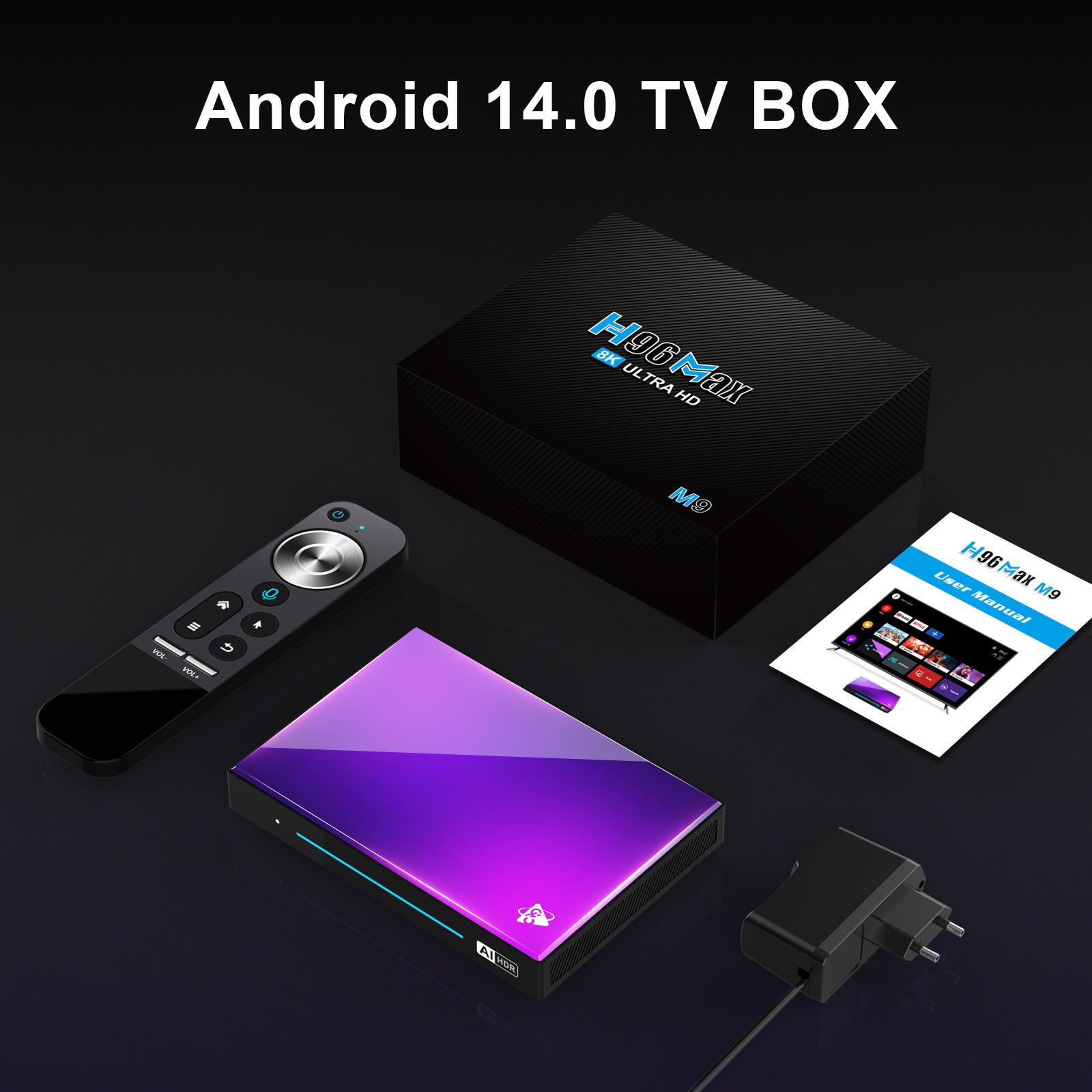2024 New Arrival Android 14 Tv Box H96 Max M9 RK3576 Quad Core 4GB 8GB Ram 32GB 64GB 128GB Rom Wifi 6 Set-top Box