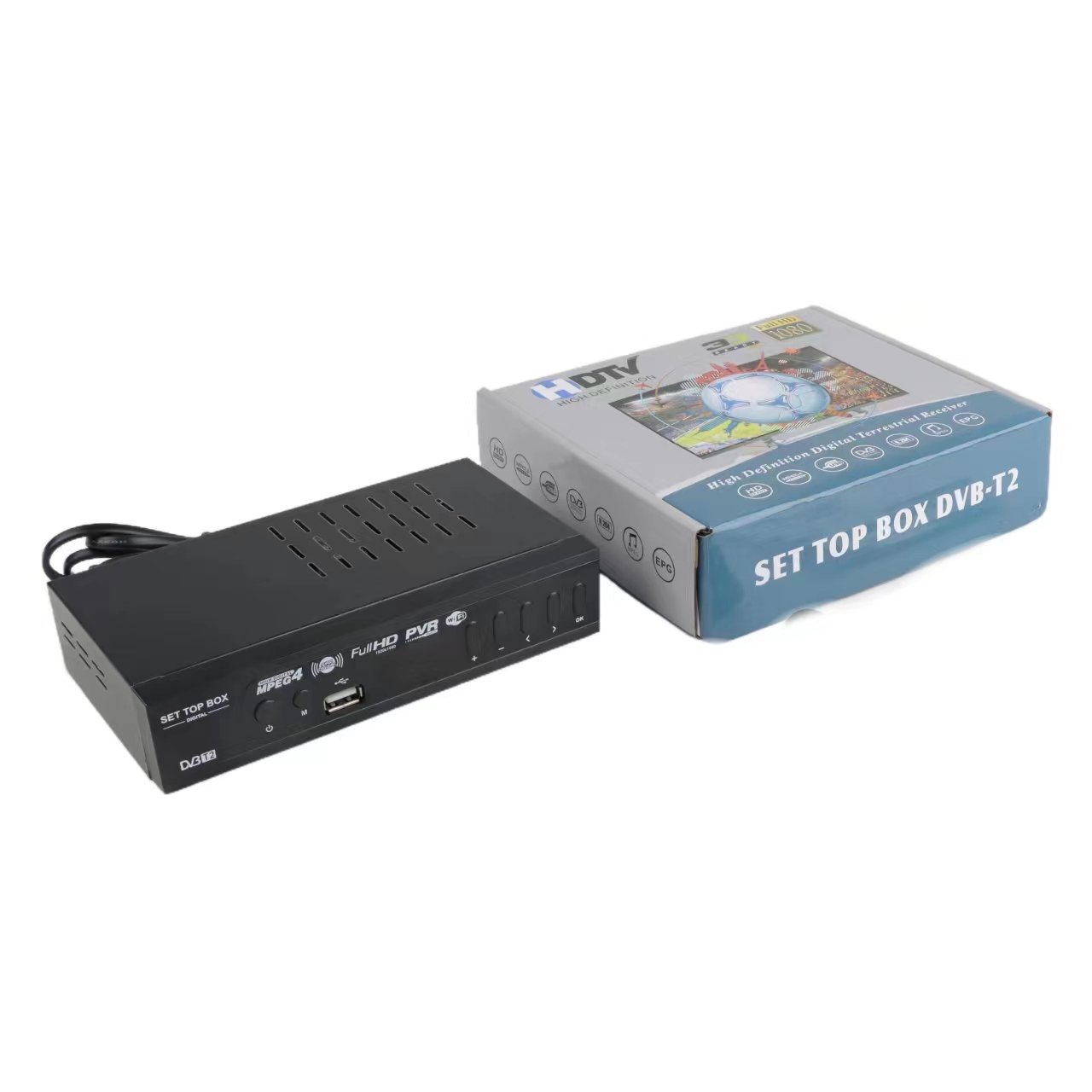 DVB-T2 Decoder Europe Columbia Panama Russia Africa Asia TDT Digital Receptors TV Receiver H.264 HD 1080P FTA Set Top Box DVB-T2