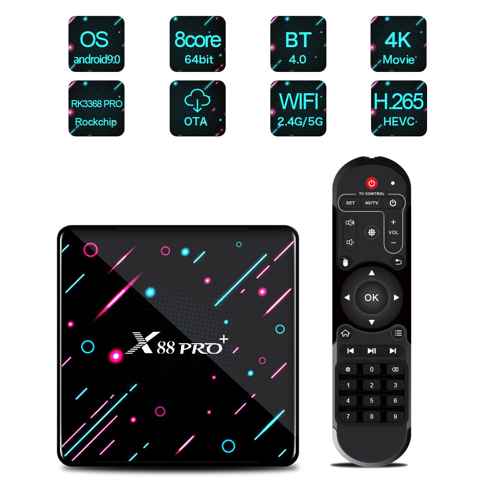The cheapest TV box X88PRO + 4GB + 64GB RK 3328 Android 9.0 set-top box