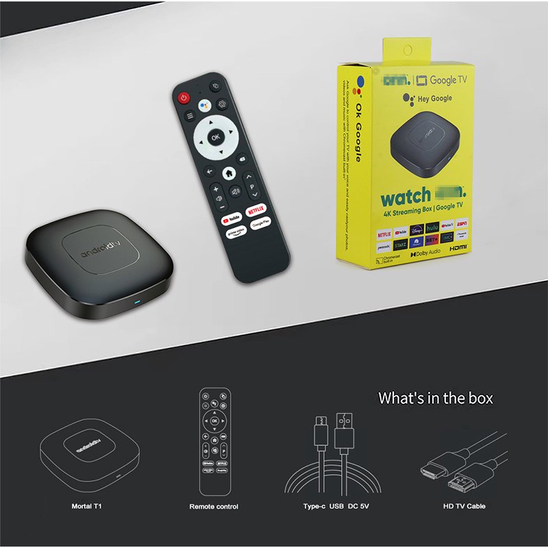 New Android 13.0 Set top Box 2+16G Voice Remote Control HD Streaming Media Onn Android Smart Tv Box