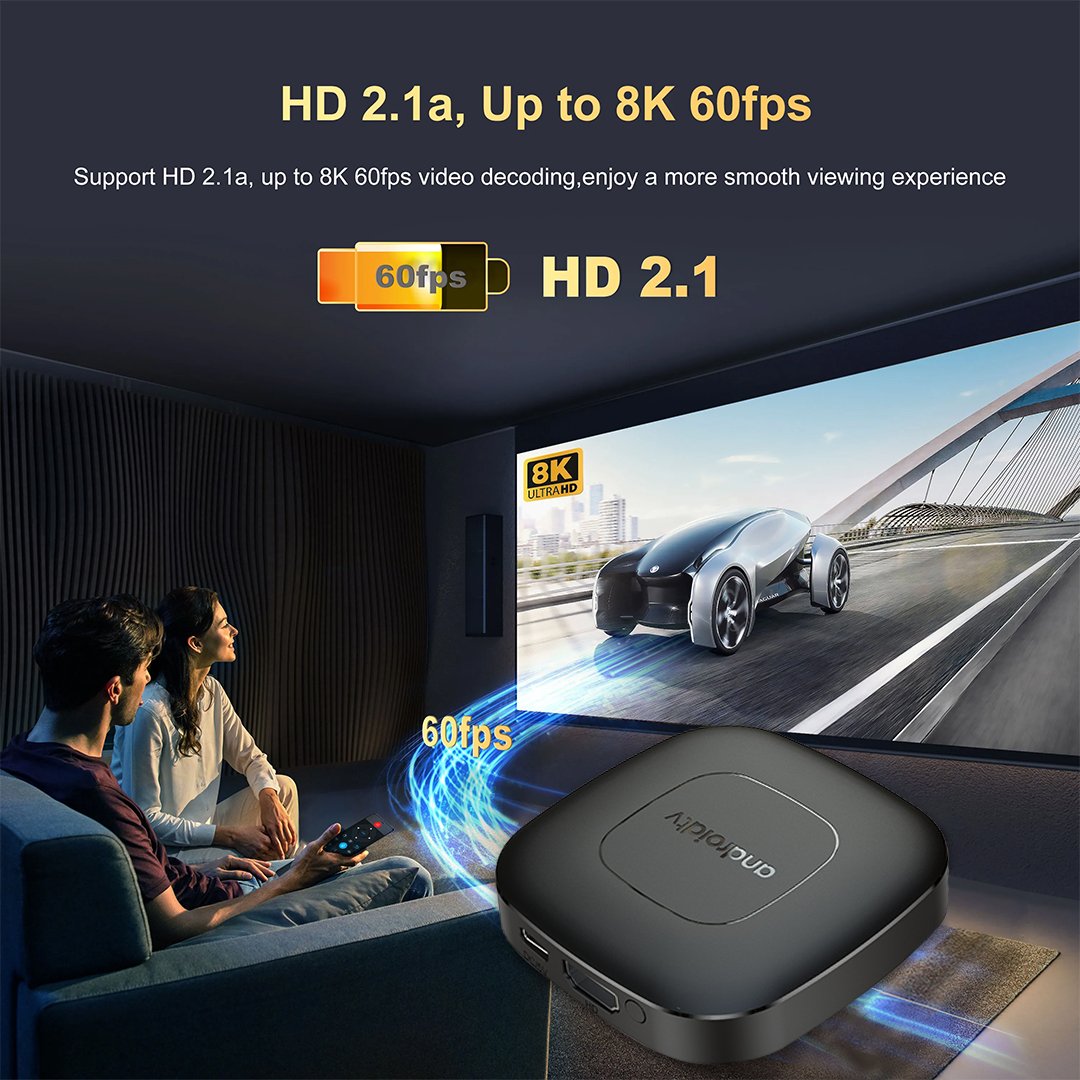 New Android 13.0 Set top Box 2+16G Voice Remote Control HD Streaming Media Onn Android Smart Tv Box