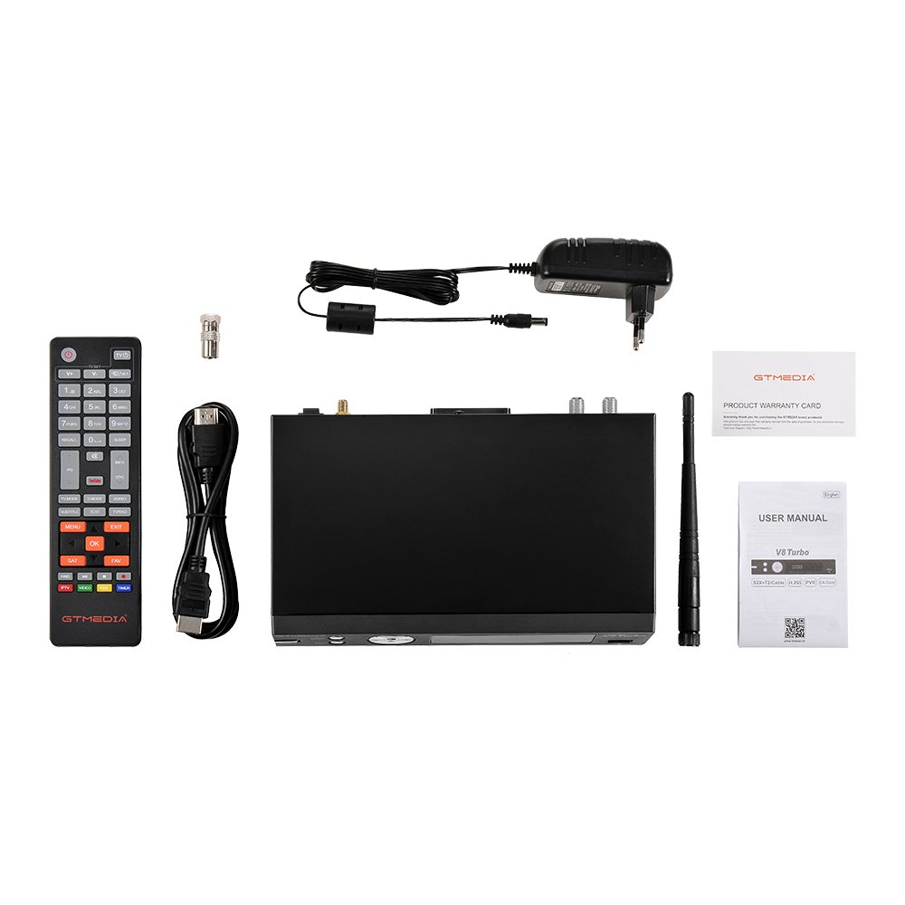 GTMEDIA V8 TURBO Satellite Receiver TV Box Set Top Box DVB-S2/T2/C Combo Tuner HEVC HD FTA TV Decoder Support Multi-room