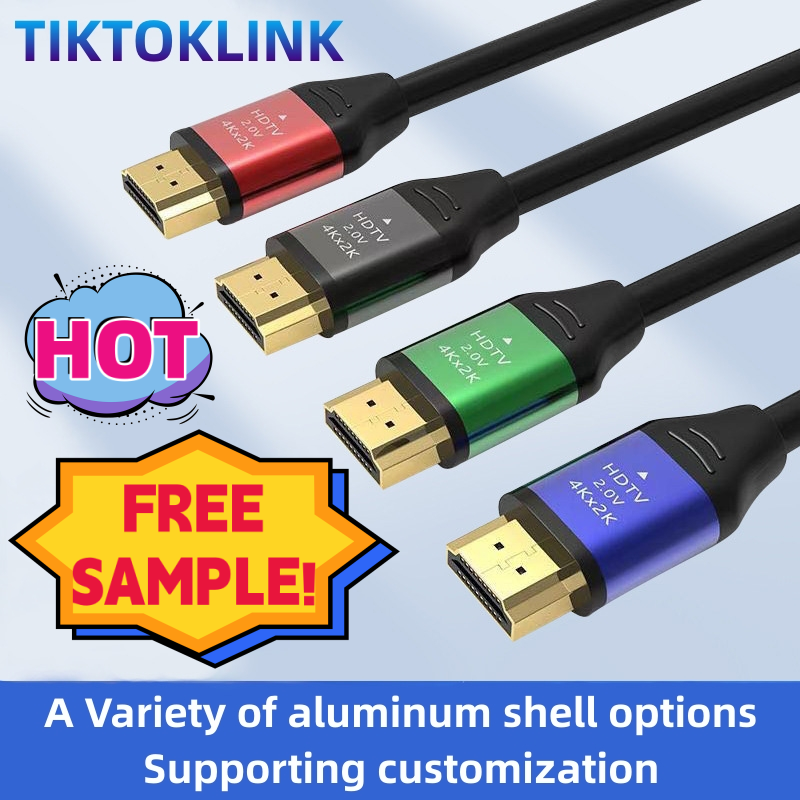 Promoted Cheap Price 19+1 black magic HDMI cable audio video 4K@60Hz V2.0 Aluminum Shell Color box packaging for computer