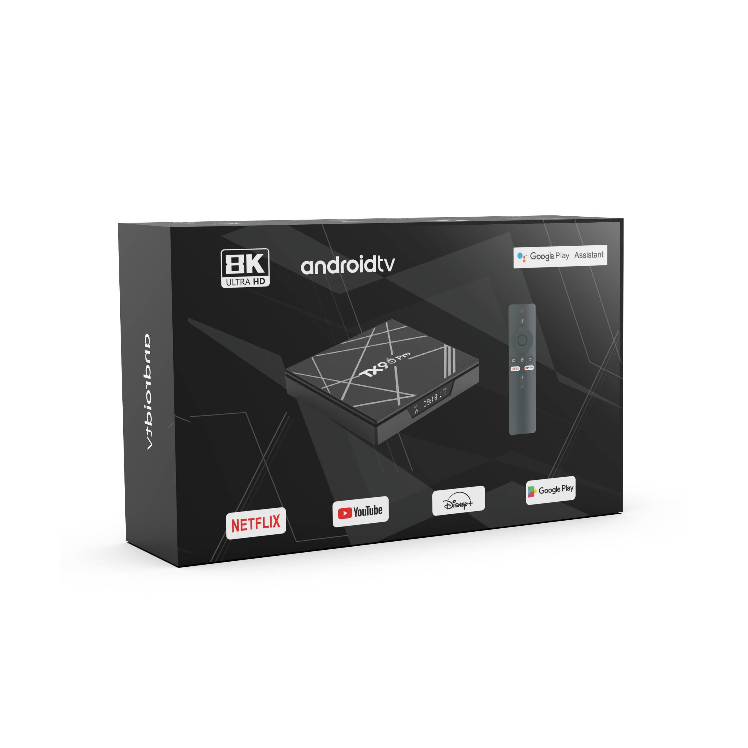 factory wholesale settop box TX90 PRO Android 13.0 H616 ATV Smart TV BOX BT 8K HD tv box android voice control