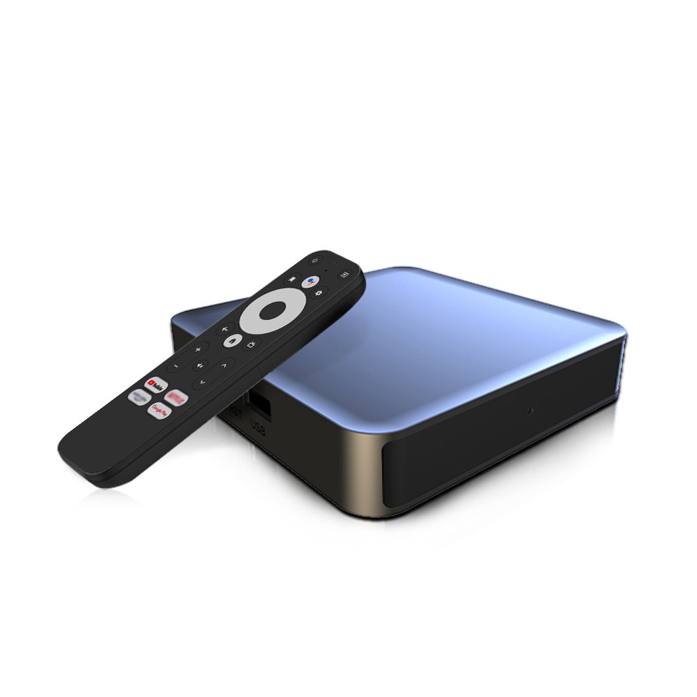 2024 Google Certified 4k smart android tv box Amlogic S905Y4-b voice control 2GB 32GB Android 12 android tv box