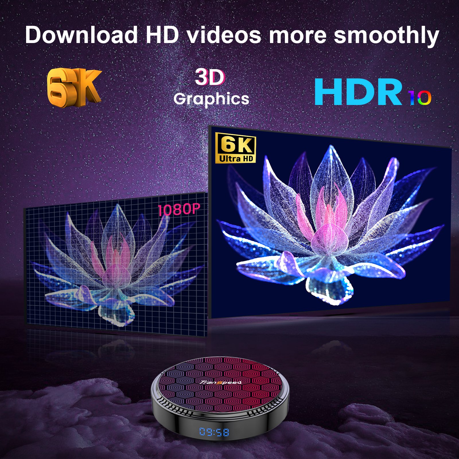 Calendo Marquiseox Allwinner H618 Quad Core 2piercing Jewelry Android Set Top Box 8K 24fearrings Box for Home Office