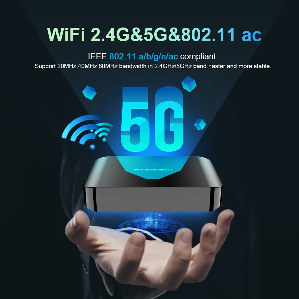 2024 New TV98 ATV PLUS Android 14 Allwinner H313 Quad Core 5G Wifi 4k 2GB 16GB smart tv android box BT Voice Remote Set-Top Box