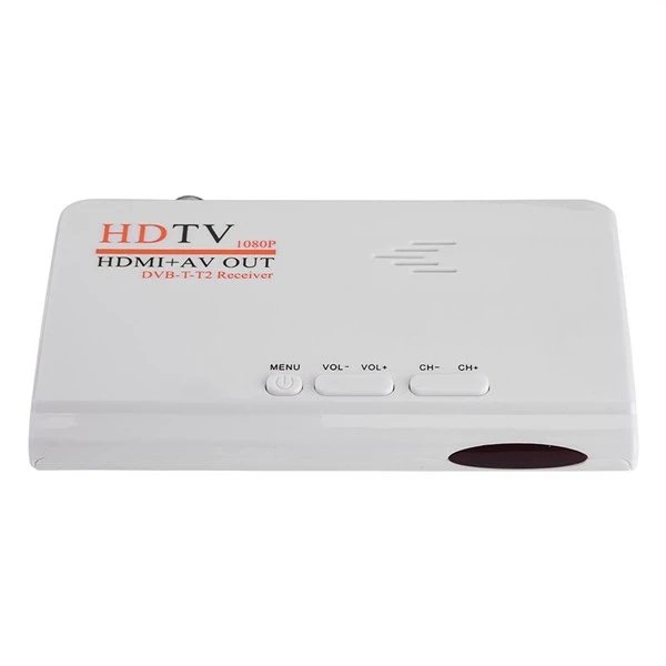 Micro Mini 1080P Full HD DVB-T/T2 TV Receiver Set-Top Box with AV and HD out