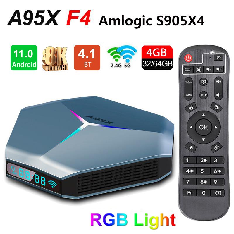 YUNDOO Newest S905X4 2G 4GB RAM 16GB 32GB 64GB ROM Quad Core Android 10 TV BOX OTT Media Player Set Top Box