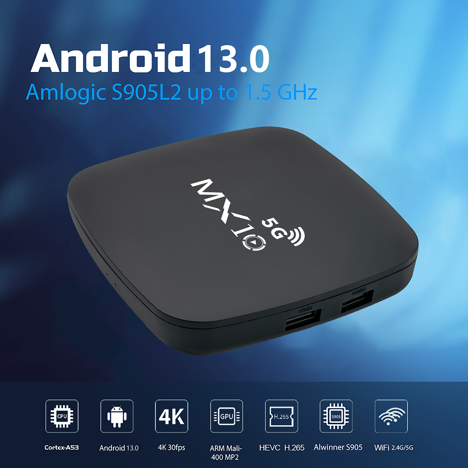 2024 New M10 5G 2.4G/5Ghz Wifi 6 Smart box tv 1GB 8GB Media Player Set Top Box Android 13 Tv Box