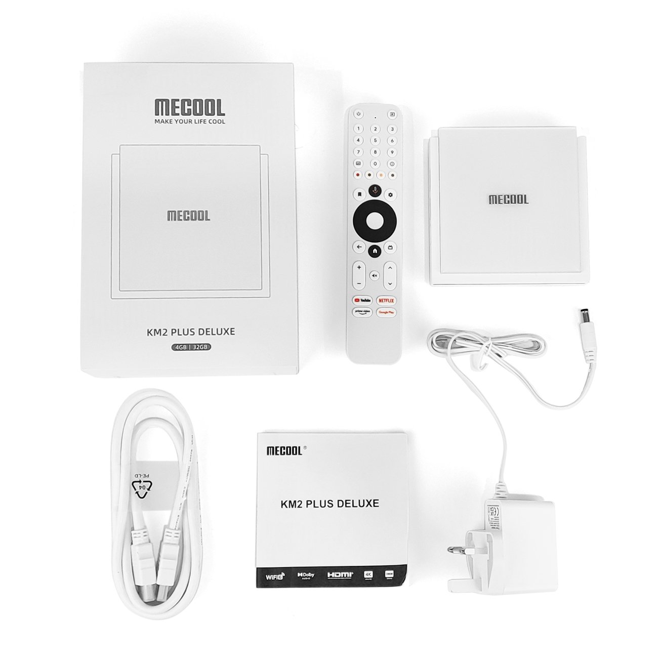 epro Mecool KM2 PLUS deluxe S905X4 4G 32G TV Box Google Netfli Certified Android11 DDR4 2.4 5G 1000M BT voice remote Smart Box