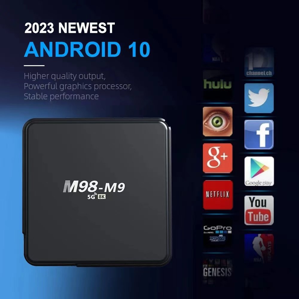 2023 New M98 M9 Smart TV Box Android 10 H313 2.4G 4K 8K Voice Remote Control Dual Band Set-Top Box 2+16GB 4+64GB 4+32GB