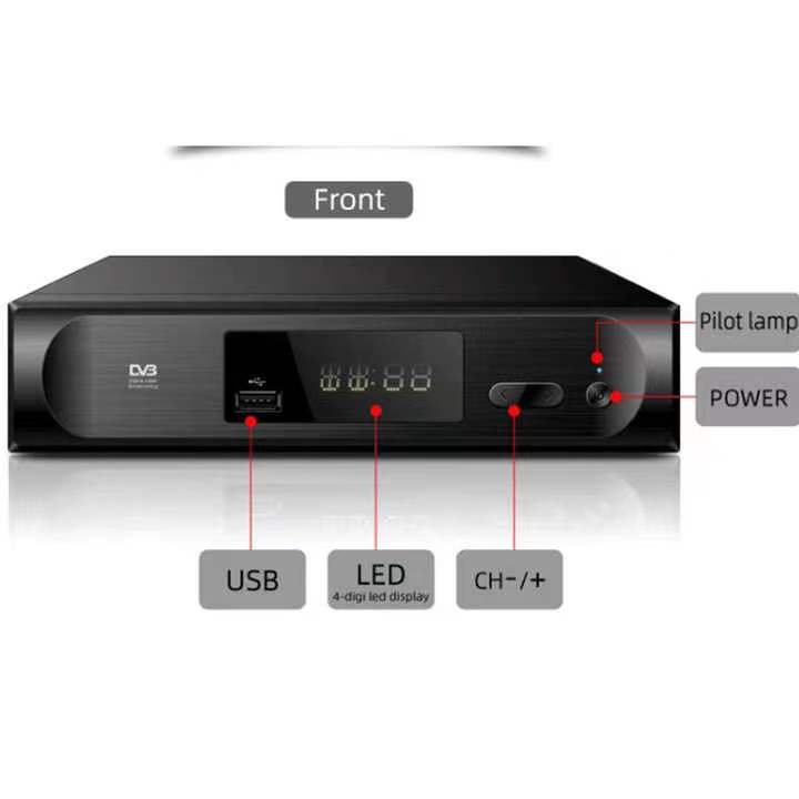In stock DVBT2/C terrestrial digital TV receiver FTA decoder 10bit tv tuner decoder set top box TDT DVB-T2
