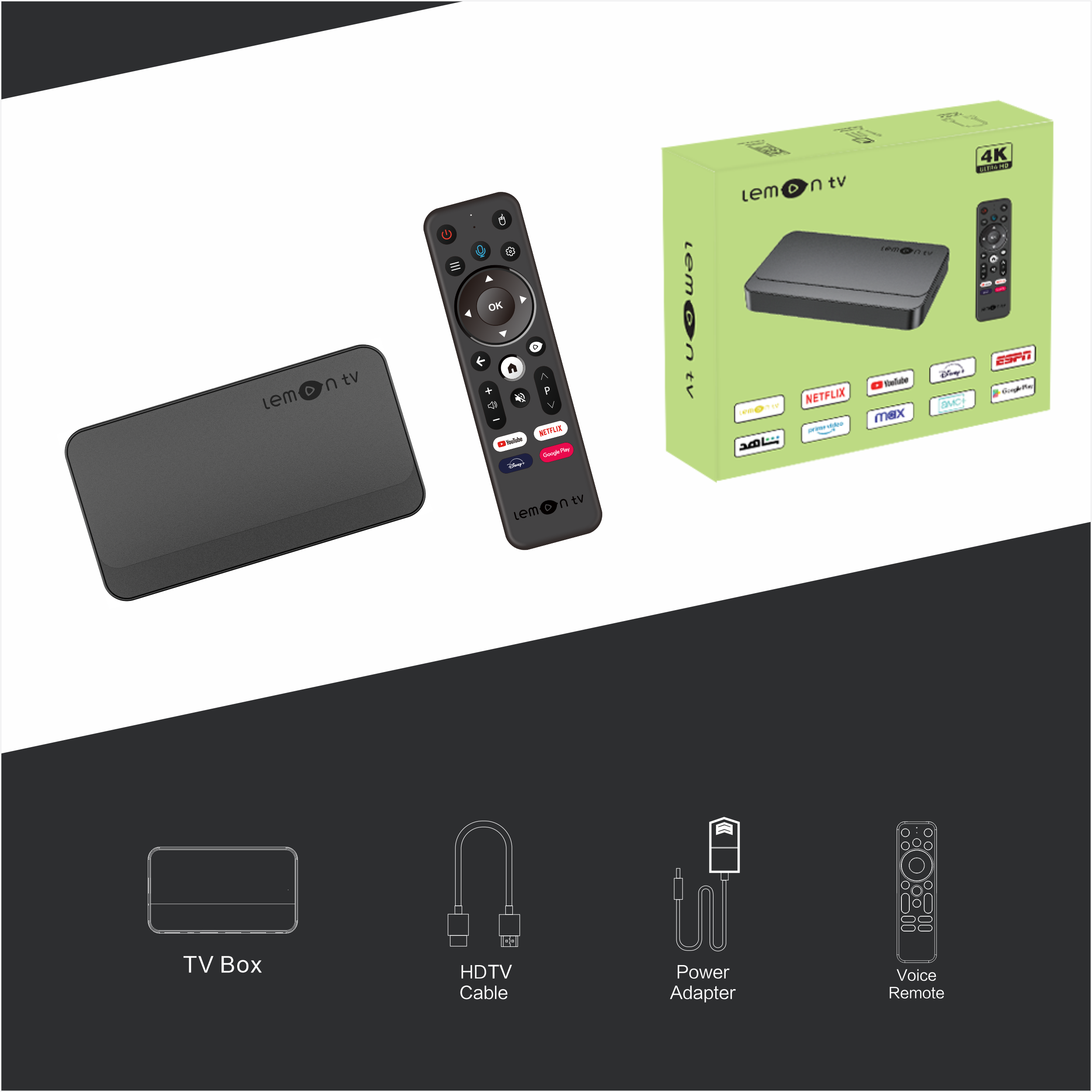TV BOX Factory whosale Q5 Lemontv Lemon Box ATV Allwinner H313 Quad Core 2.4G 5G dual wifi Android 10 4K smart tv android tv box