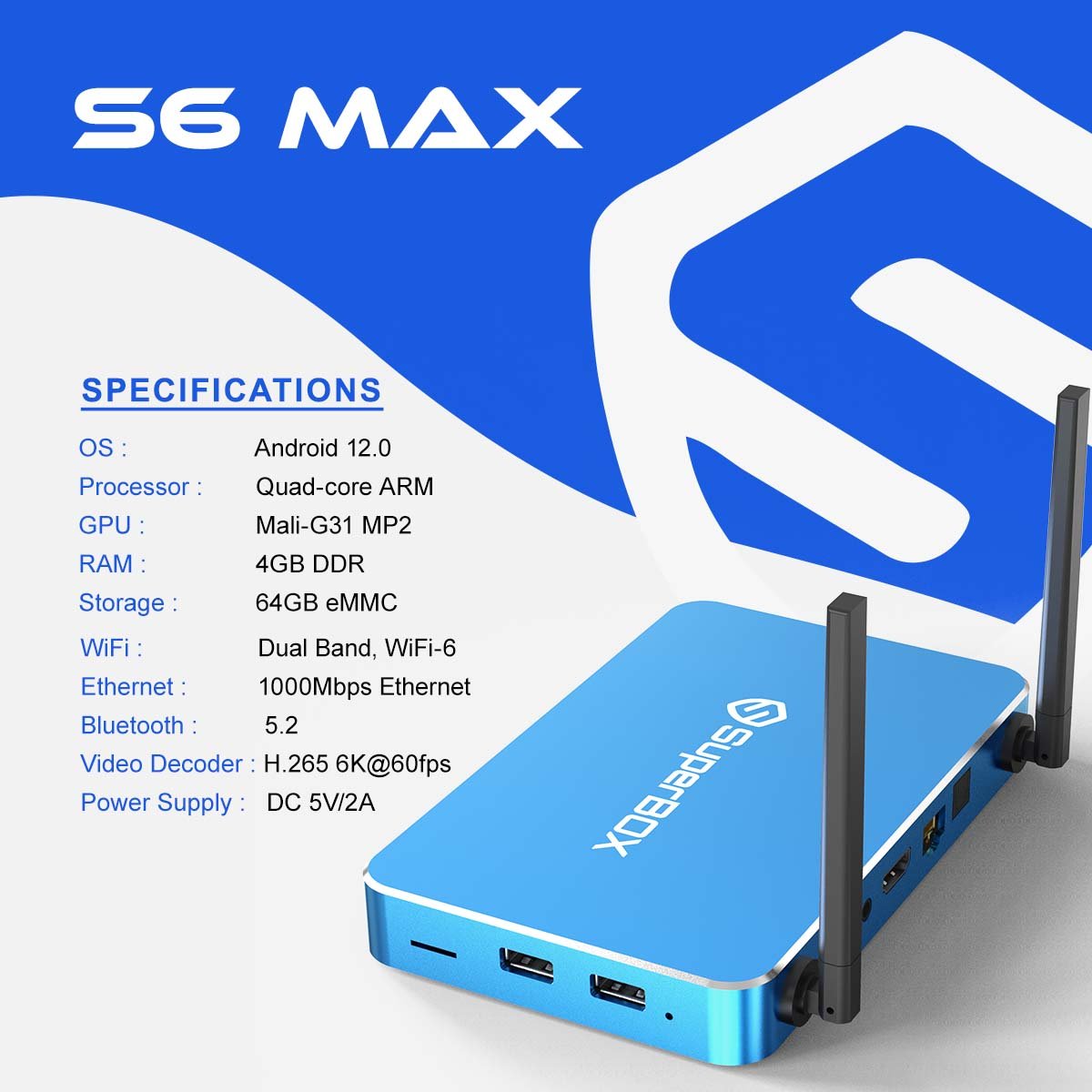 Superbox S6 Max Android TV Box Original & Popular Hot Sale Set-Top Box Versus S5 Max S4 Pro S3 Pro