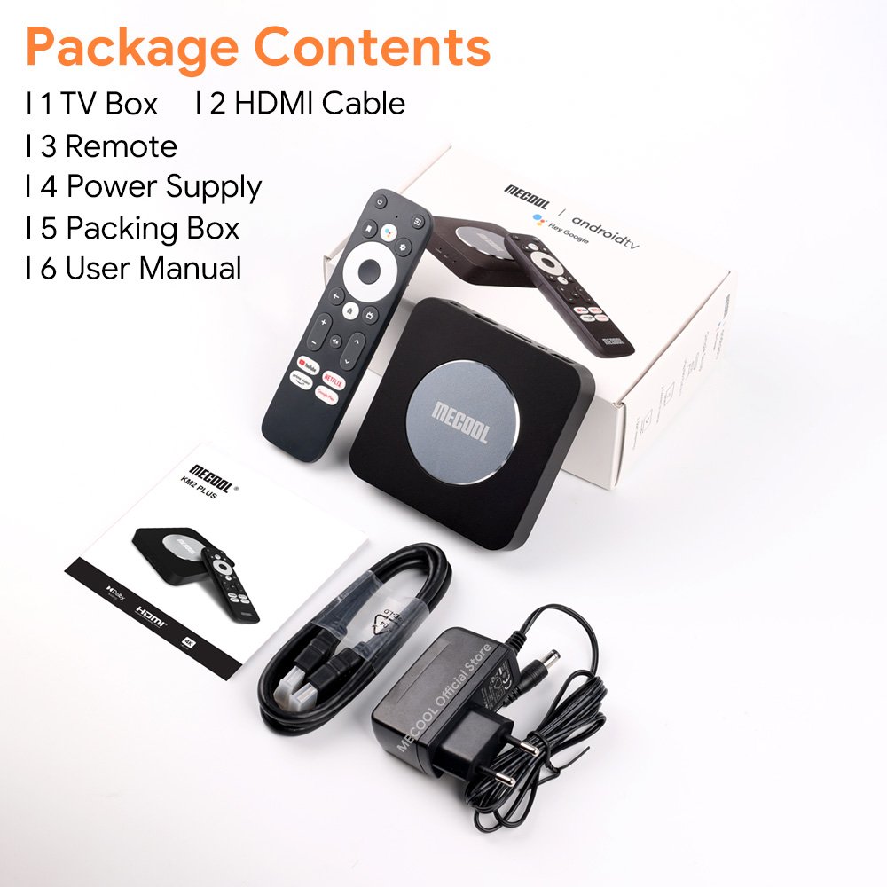 MECOOL Android TV Box KM2 Plus 4K WiFi Multi-streamer TV BOX Home Media Player Set Top Box