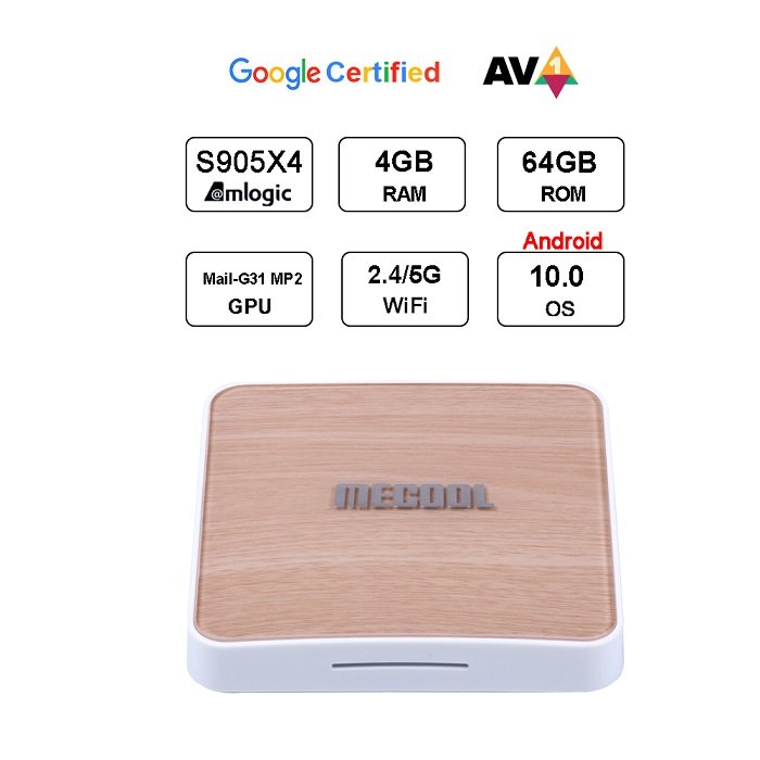Mecool KM6 amlogic S905X4 TV Box Android 10.0 ATV 4GB/64GB 4K Android TV Box set-top box with BT