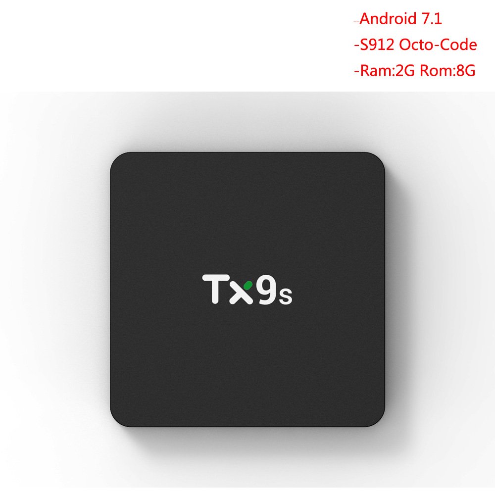 New Amlogic S912 Octa Core Android7.1 TV Box Ram 2GB Rom 8GB Internet Set Top Box TX9S