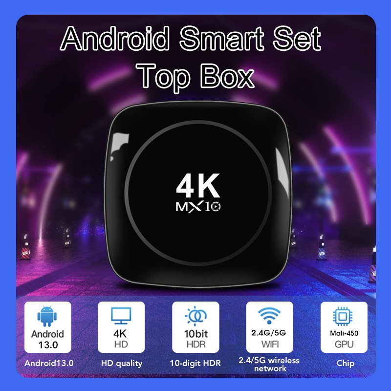 MX10 set-top box AML905 Android 10 TV box 4k HD WiFi player TV BOX