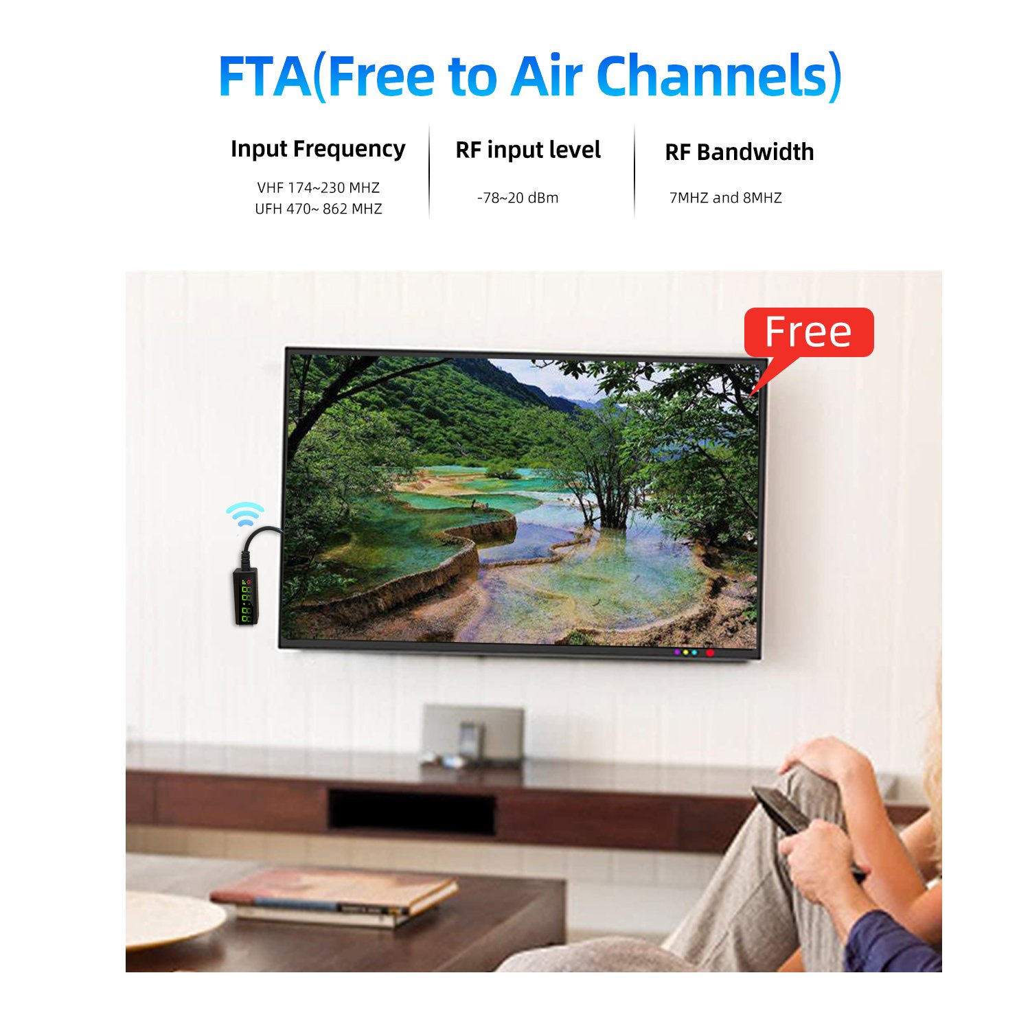 H.265 DVB-T2 GX6702S5 DVB TV Stick T2 Dongle 1080P Digital Free to air tv box t2 dvb tv tuner support WIFI set top box