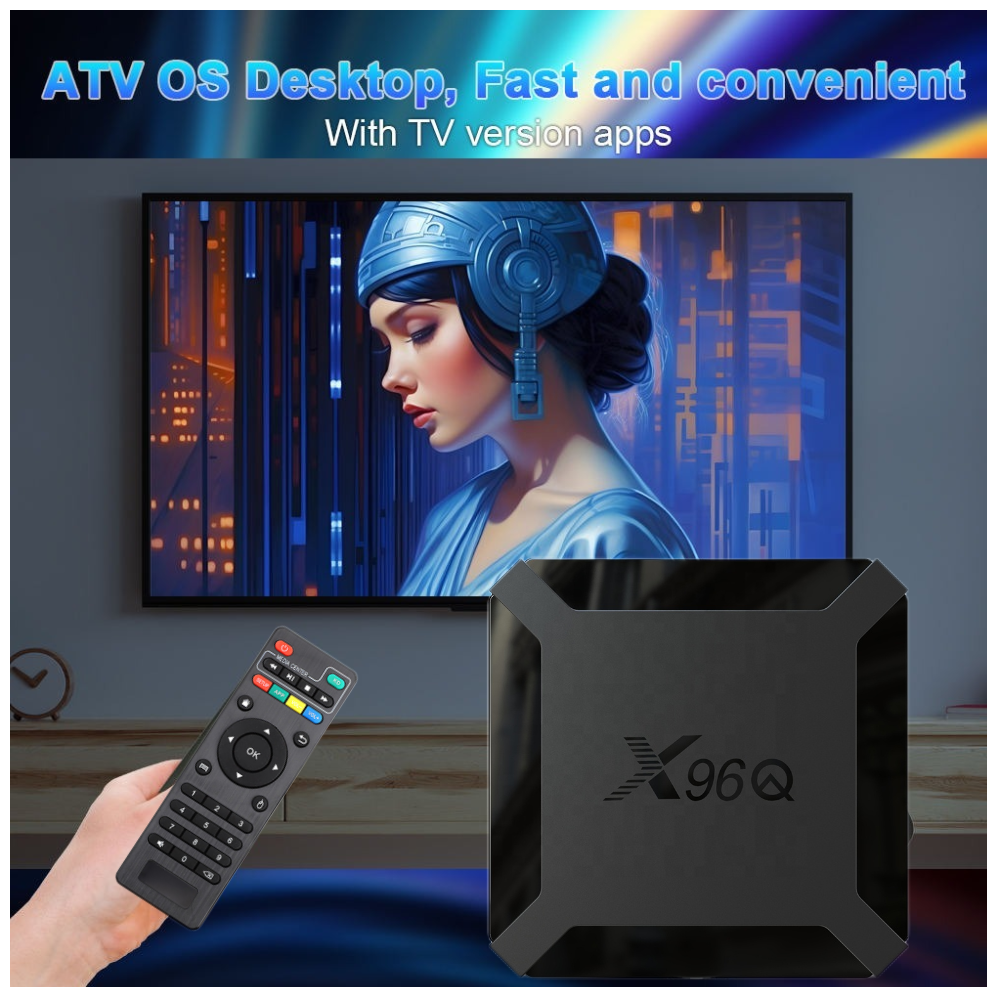 Factory Free Test ATV X96Q 4k streaming Android TV box OTA Online update X96 mini BT OTT smart Multi-media STB Set-top box