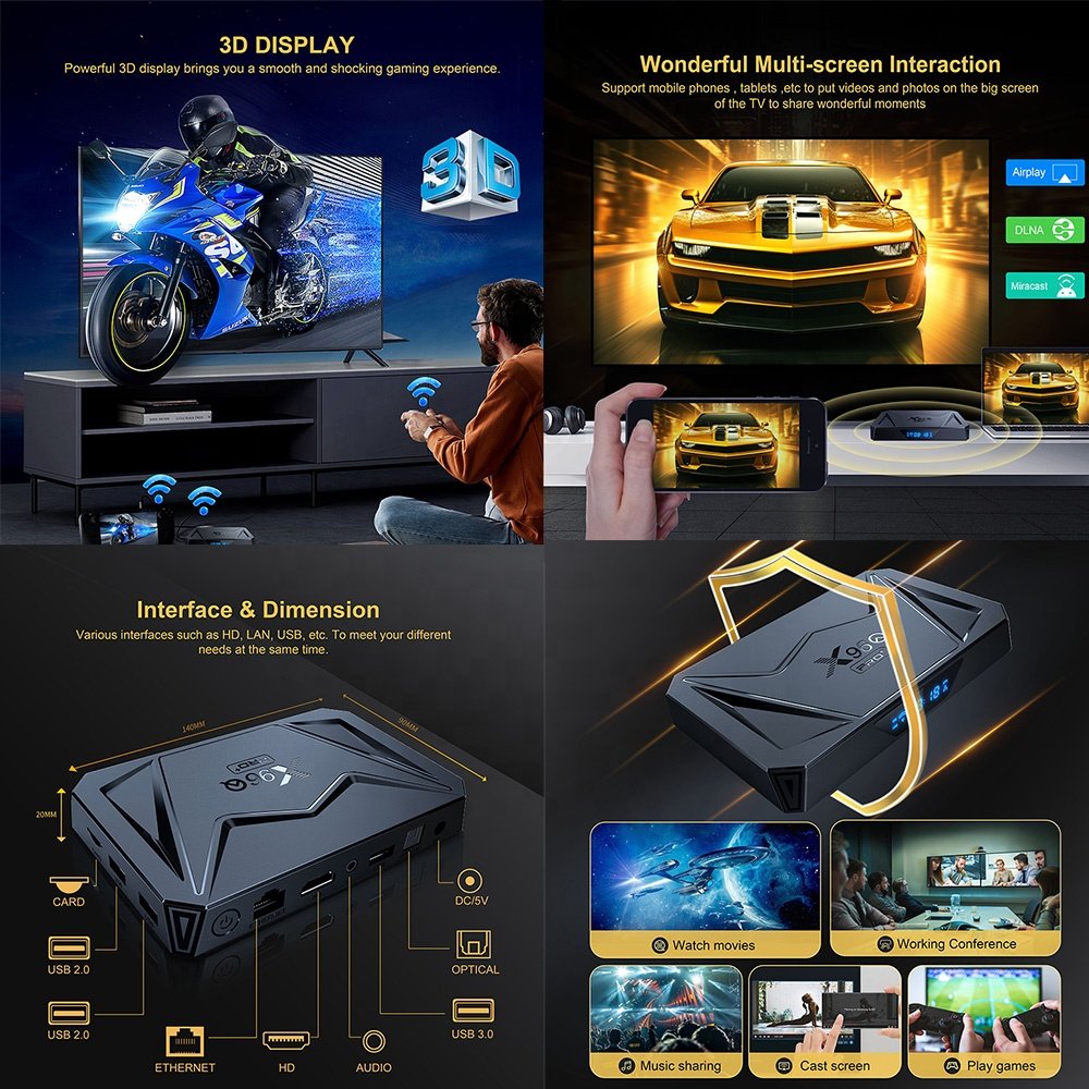 WF tvbox satellite receiver digital media player set-top box 8k uhd decoder smart android tv box android 8k