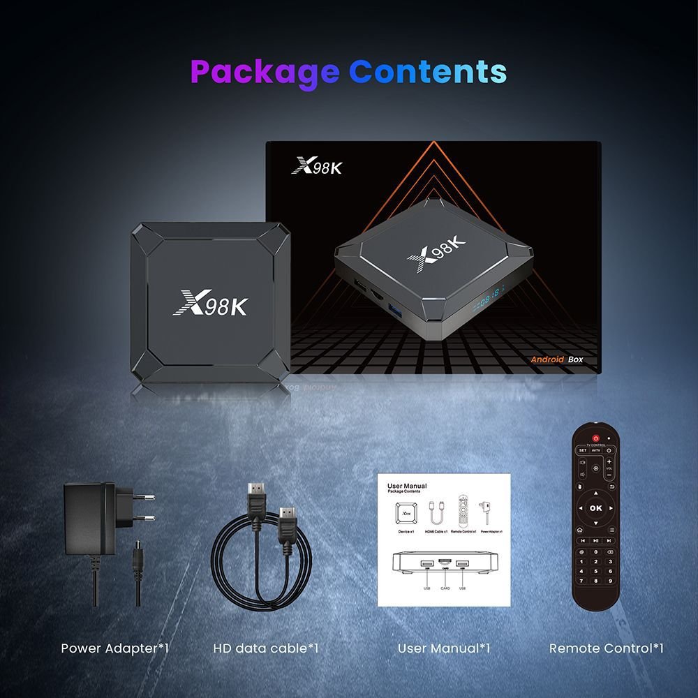 X98H set-top box H618 Android 12 Bluetooth dual WiFi TV box 4K HD Cast screen tv box