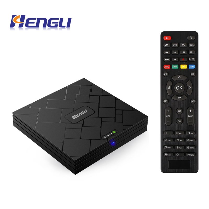 2022 HENGLI OTT BOX Newest Amlogic android 9.0 Marshmallow full hd 4k ANDROID TV BOX+DVB S2/T2/ISDB-T/ATSC