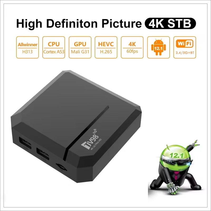 New Streaming Mi TV Box Dual Wifi HDR Android TV Box Strong 4k 8k Quad Core Set-top box For Spanish English Portuguese