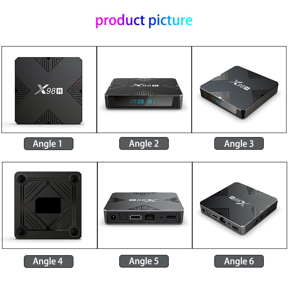 X98H set top box H618 Android 12 BT dual WiFi TV box 4K HD