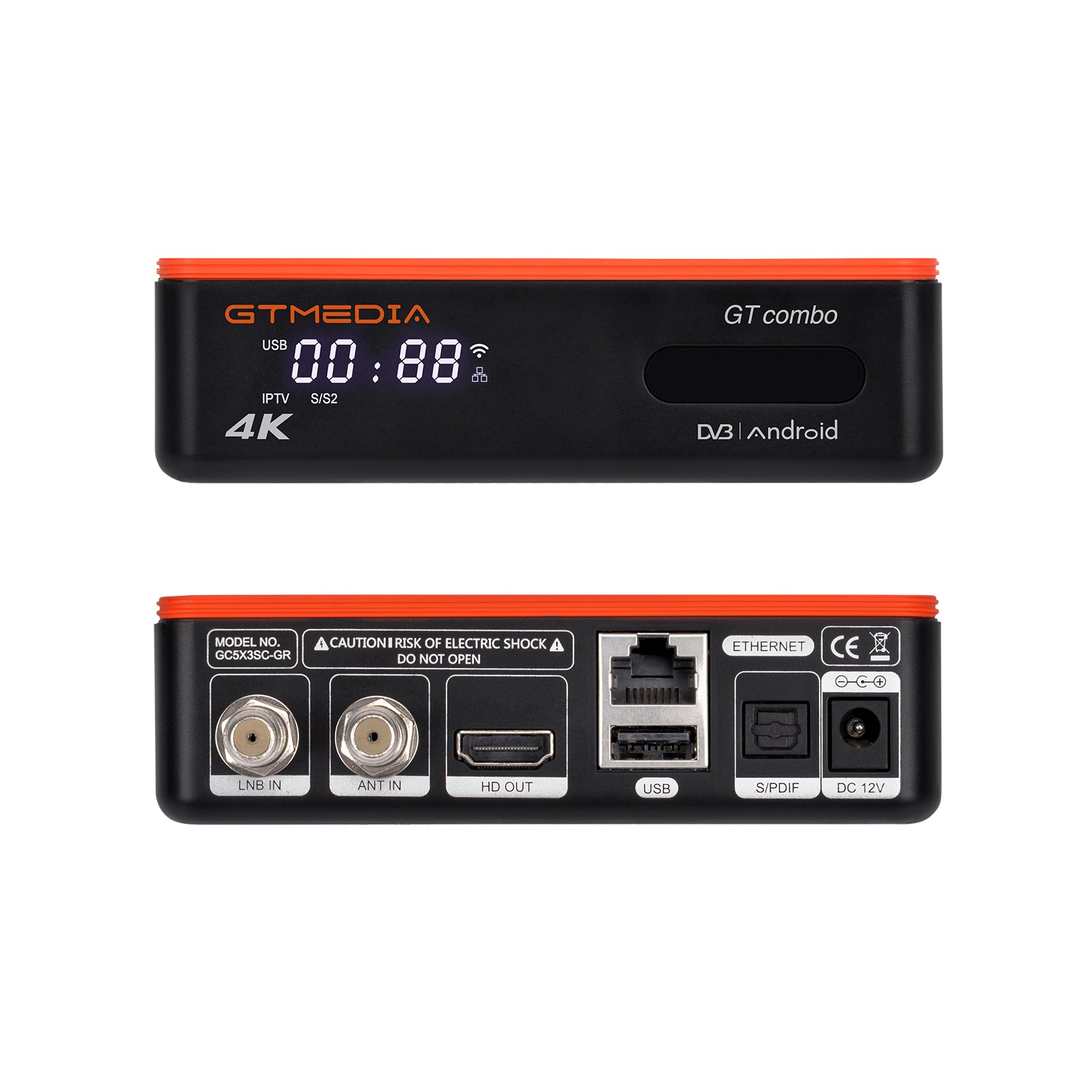 GT COMBO Set Top Box GTMEDIA Android 9 TV Box Digital Amlogic S905X3 Quad Core 2GB 16GB Factory