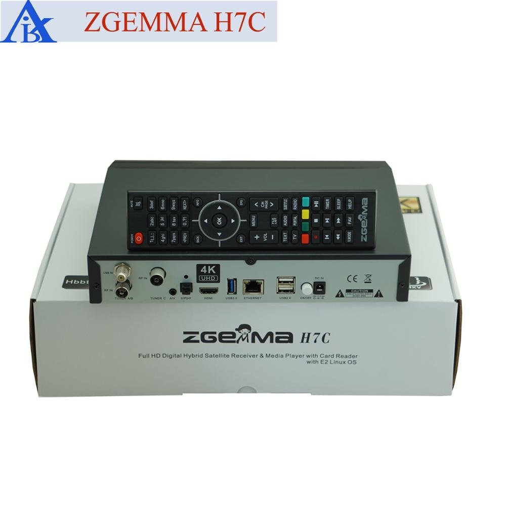 Satellite Tv Receiver ZGEMMA H7C DVB-S2/S2X+2*DVB-T2/C Triple Tuners Equipped with Enigma2 Linux Operating System Set Top Box