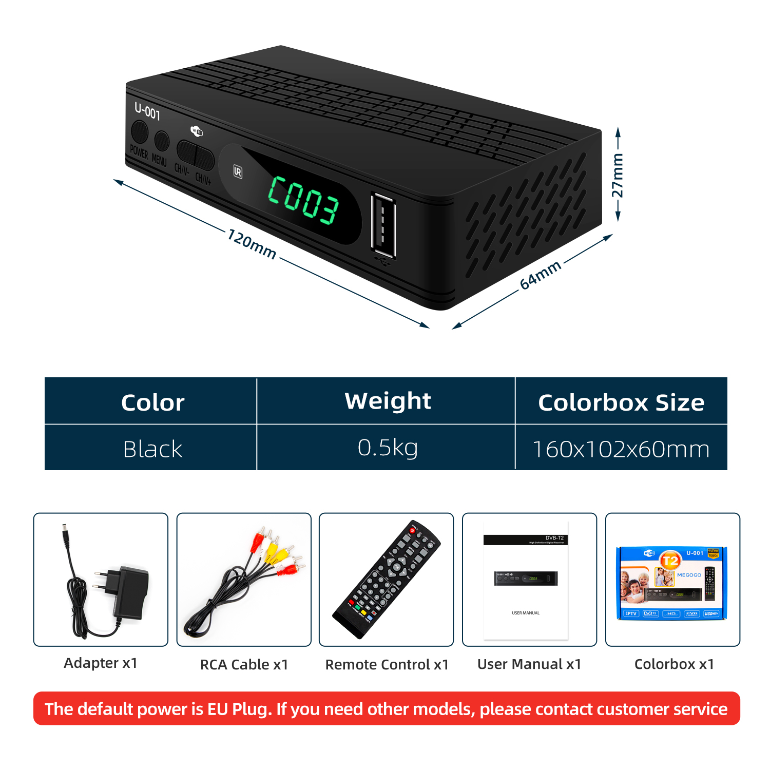 Hot Sale DVB T2 Full HD TV Decoder H264 Wifi Free To Air Terrestrial Digital Set Top Box