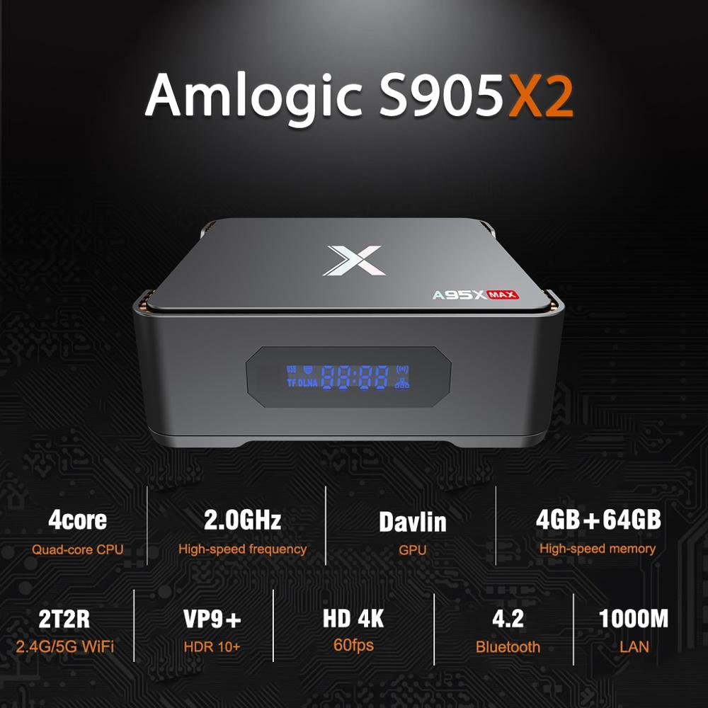 A95X Max Android TV Box Recorder with Sata Port S905X3 4GB 64GB 4K Set Top Box