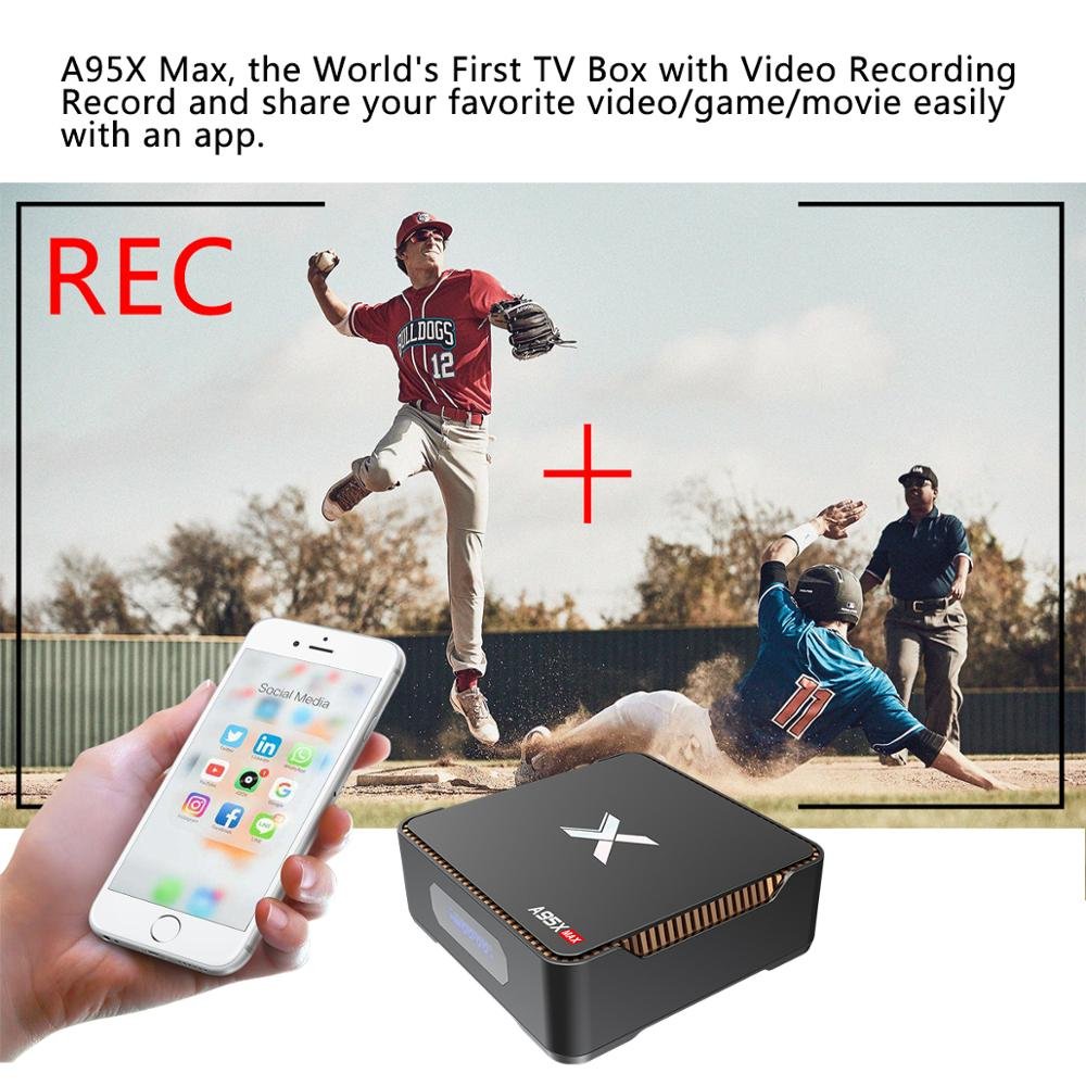 A95X Max Android TV Box Recorder with Sata Port S905X3 4GB 64GB 4K Set Top Box
