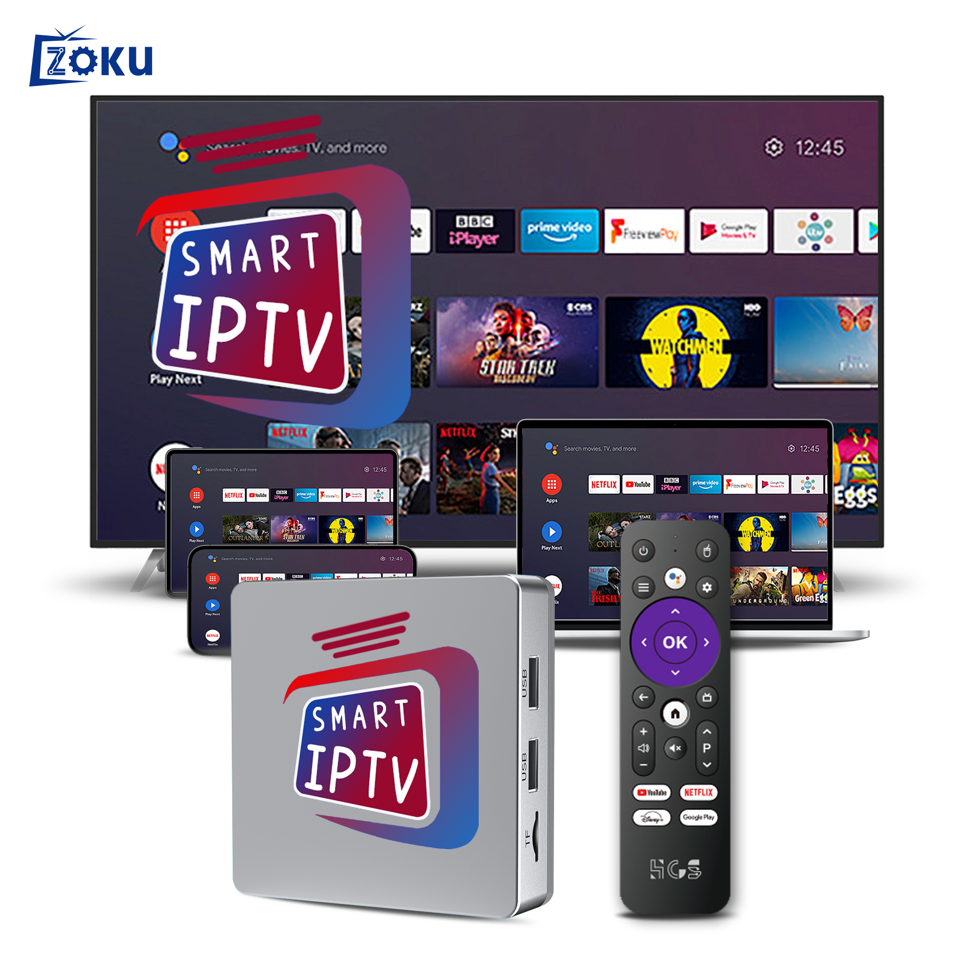 NEW Design Mini 4K Android TV Box HCS96 Ott Set Top Box Android 12 5GWIFI Dual Band and Bluetooth Voice Remote Control TV Box