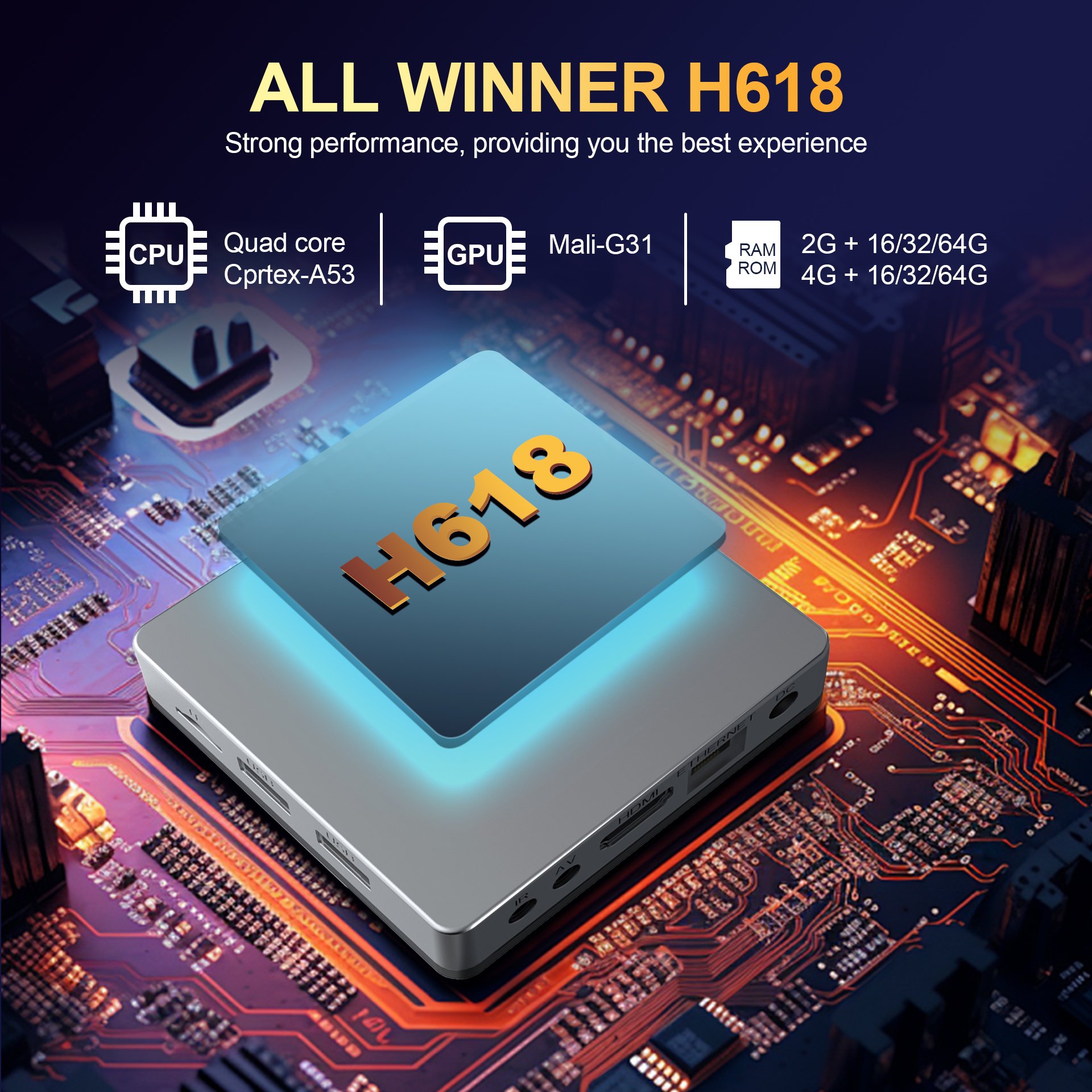 NEW Design Mini 4K Android TV Box HCS96 Ott Set Top Box Android 12 5GWIFI Dual Band and Bluetooth Voice Remote Control TV Box