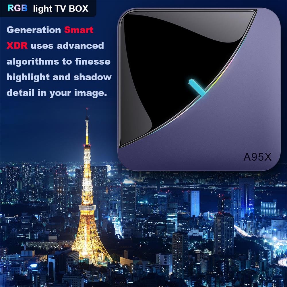 Android smart box tv Amlogic S905Y4 Dual WiFi Bluetooth 5.0 64GB TV set-top box