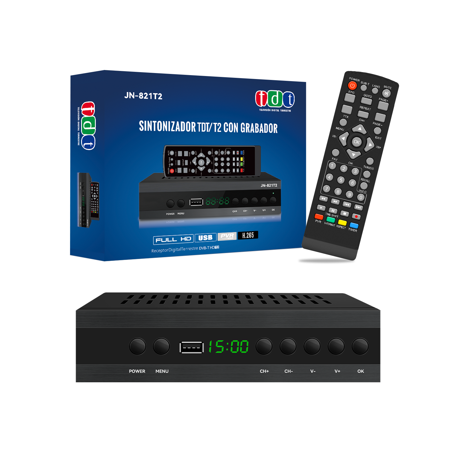 Highly Recommended DVB-T2 Spain Digital H265 Decoder DVB T2 Set Top Bo TV Receiver OEM and ODM TV Sets DVB-T2 HD Set-Top Box