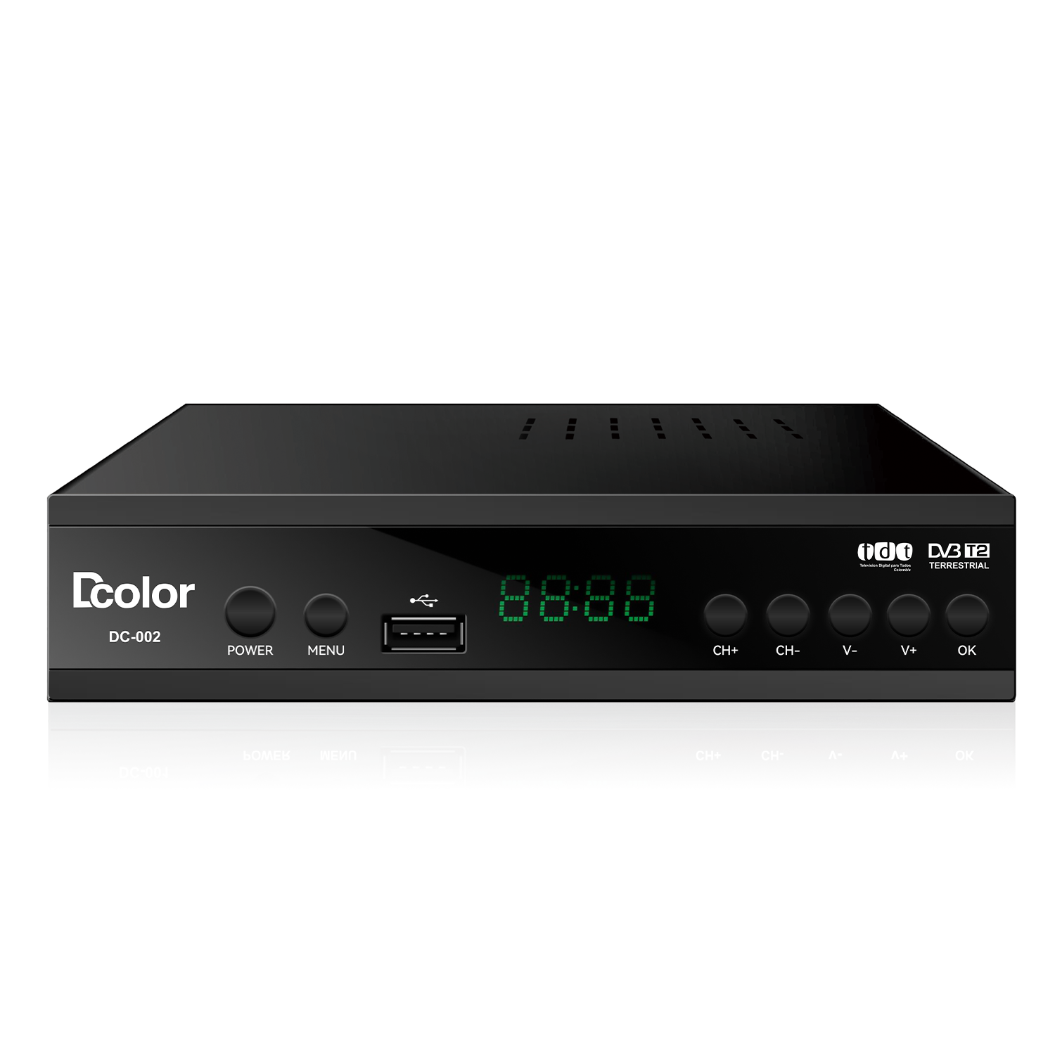 Junuo dvb t2 set-top box TDT decoder support free channels MPEG4 EPG TV receiver TDT Dvbt2 receiver