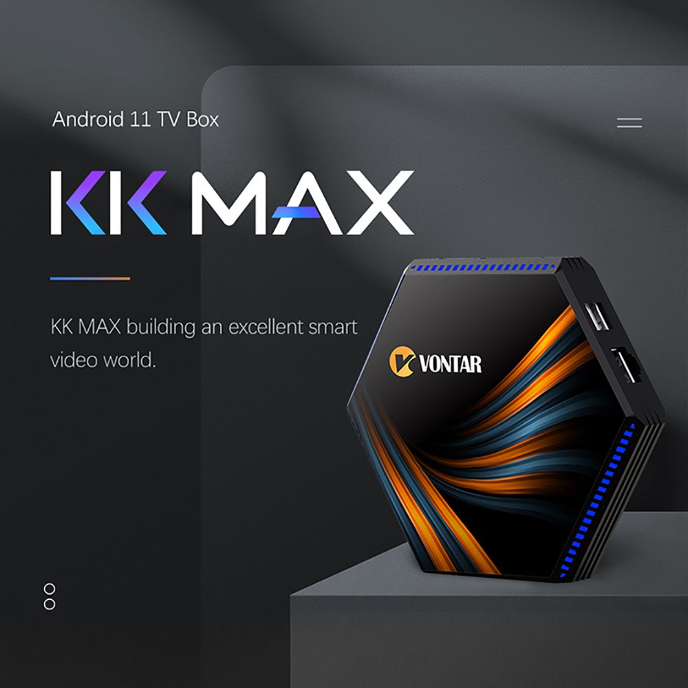 Smart Box Tv Android 11 VONTAR KK MAX 2.4G/5Ghz WiFi Rockchip RK3566 BT4.1 Set-Top Box