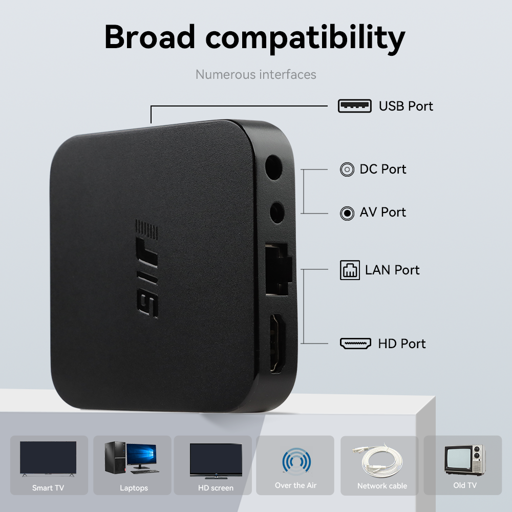 Factory direct supply OTA Wholesales price 2.4G 5G 4GB 32GB Allwinner H313 1000 channels android tv box Set Top Box
