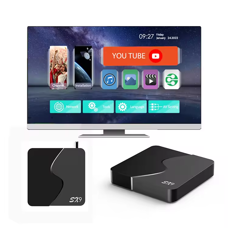 SX9 DVB-S2 Satellite TV Receiver H.265 Dexin CAS WIFI built-in FTA HD OTA VLC Set Top Box DVB-S2 Satellite Receiver