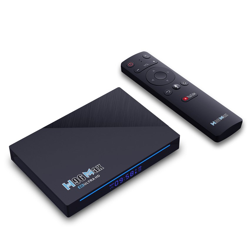 New Android 11.0 Quad Core 2.4G 5G Dual Wifi TV Box 8K HD H96 Max 3566 Set Top Box Voice Control Factory